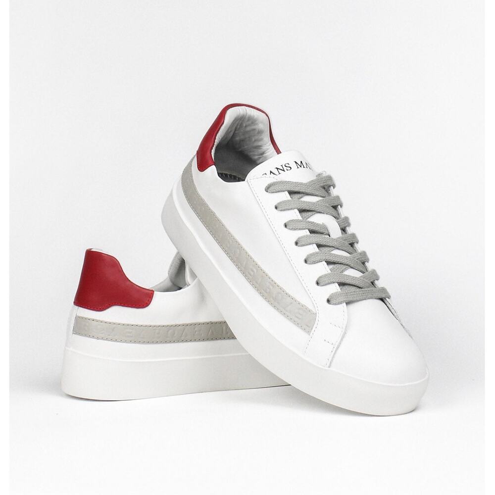 Sans Matin Olympus Low Top Woman’s Leather Sneakers Shoes 6.5‎ US 37 EU White